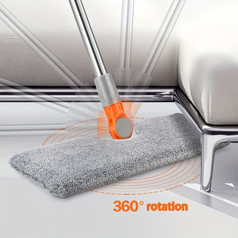 Juego de limpiador de ventanas y cristales extra largo con cabezal de fregona giratorio y 4 almohadillas