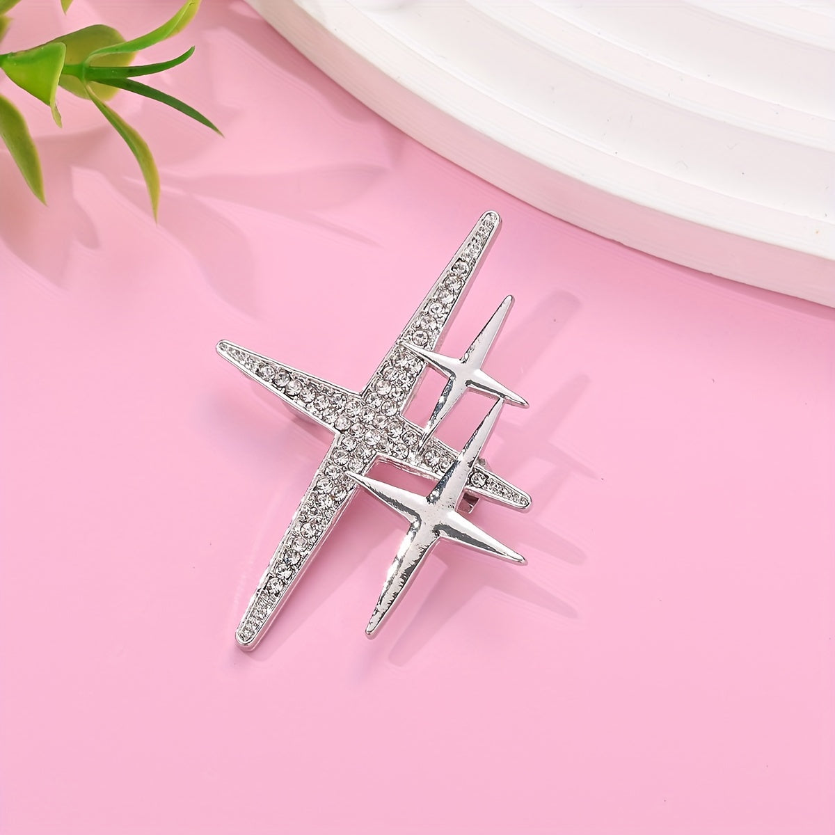 Set of 6 Alloy Pearl Rhinestone Brooches for Formal and Evening Wear