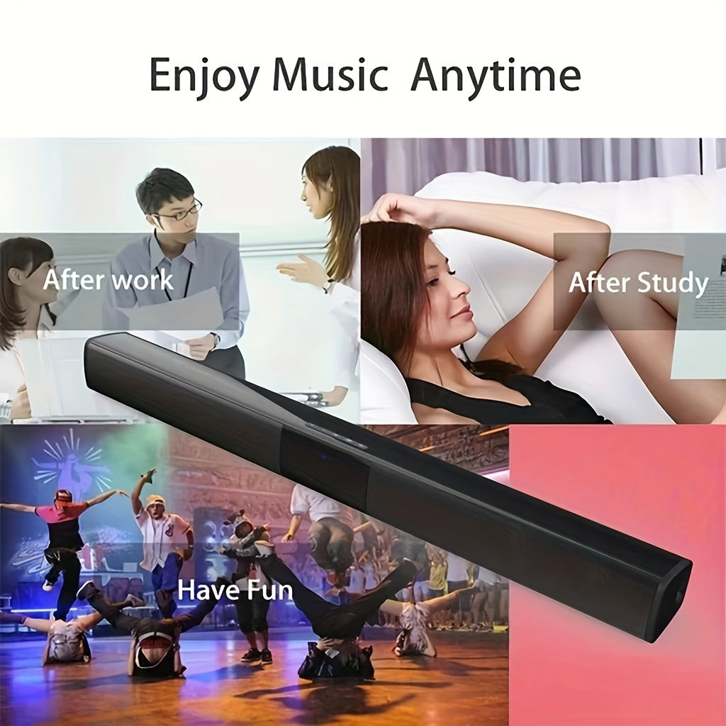 Wireless Soundbar with Built-in Subwoofers and Stereo Speakers for Computers Smartphones and Tablets