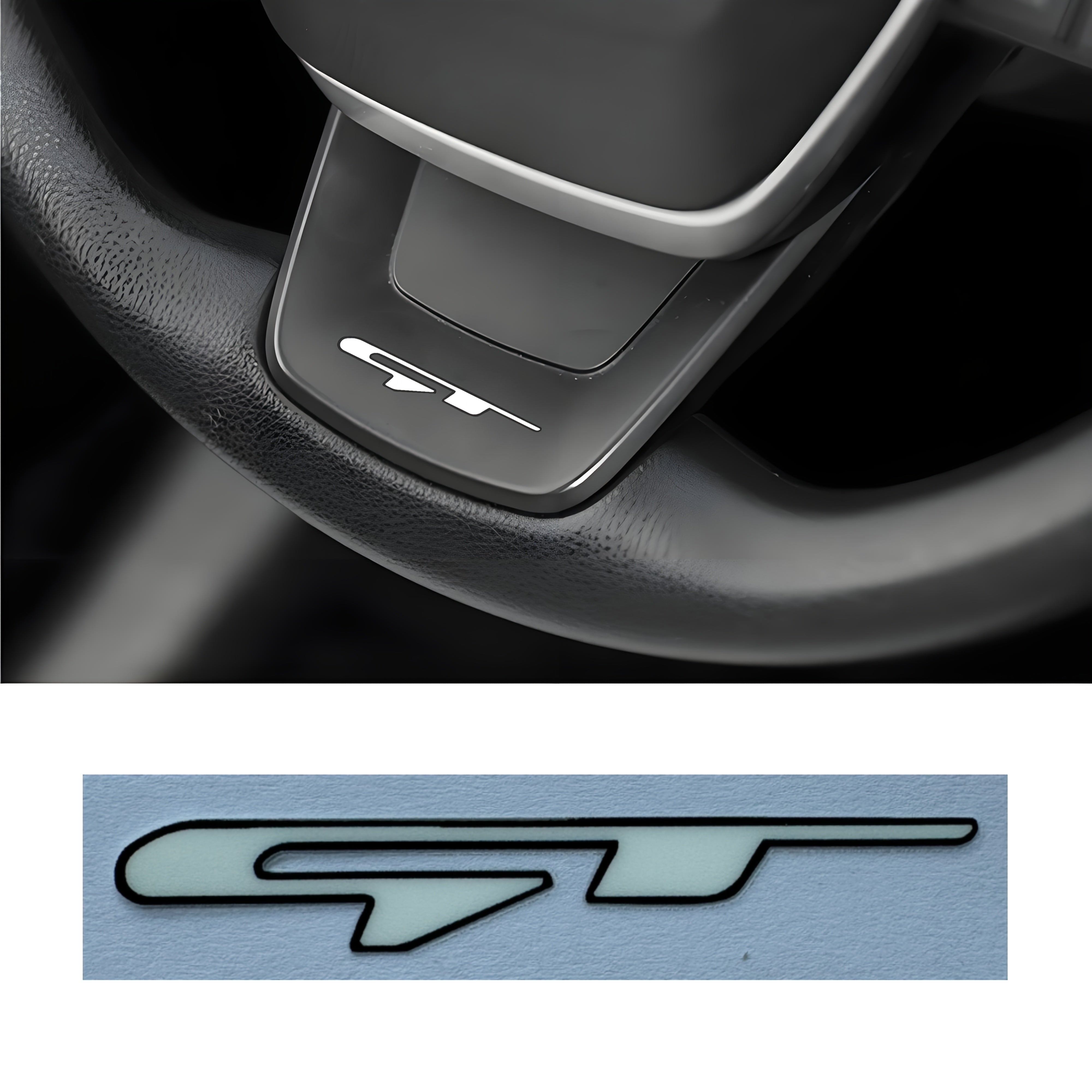 2 Pcs Black Vinyl Car Logo Stickers White Arrow Decal Exterior Style