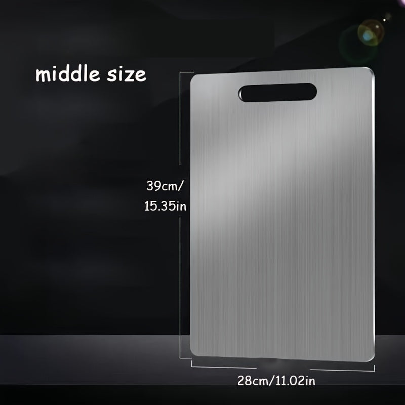 304 Stainless Steel Kitchen Cutting Board Dual-Sided Food Safe Easy to Clean
