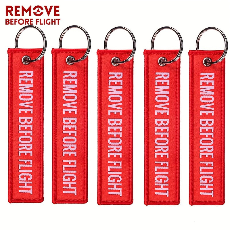Bundle of 50 Remove Before Flight Woven Keychains for Pilots and Aviation Fans