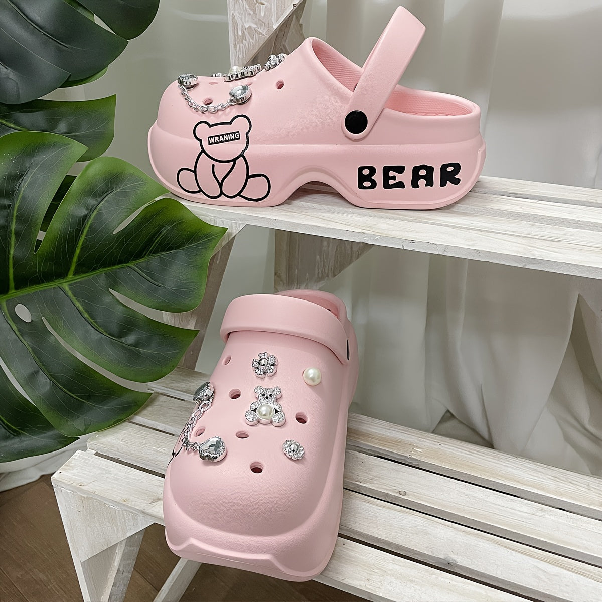 Kids Silver Plush Sole Hole Shoes for Casual Wear