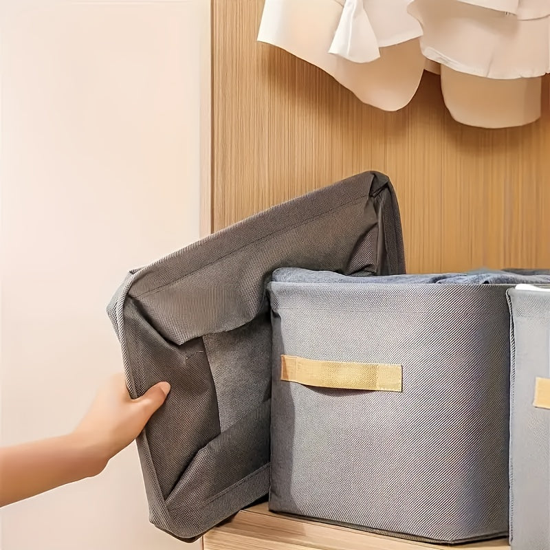 Klassik mato saqlash savatlari - shkaf, raf, ofis va talabalar yotoqxonasida foydalanish uchun ko'p funksiyali tashkilotchilar, kiyim-kechak, turli xil narsalar va uy tartibi uchun mukammal.