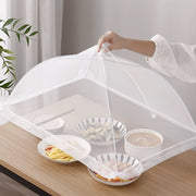 White Rice Cover Folding Dining Table Food Cover Dust Cover for Outdoor Use