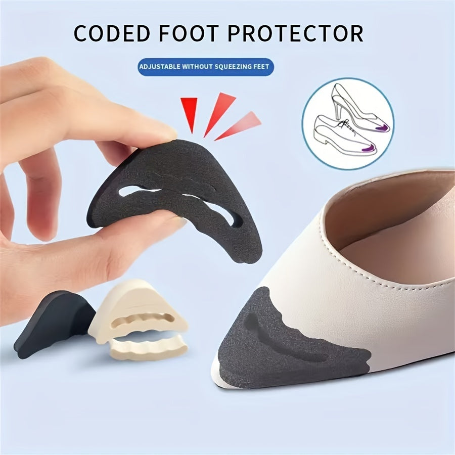 Women's EVA Foam Toe Inserts Adjustable Forefoot Cushions Beige