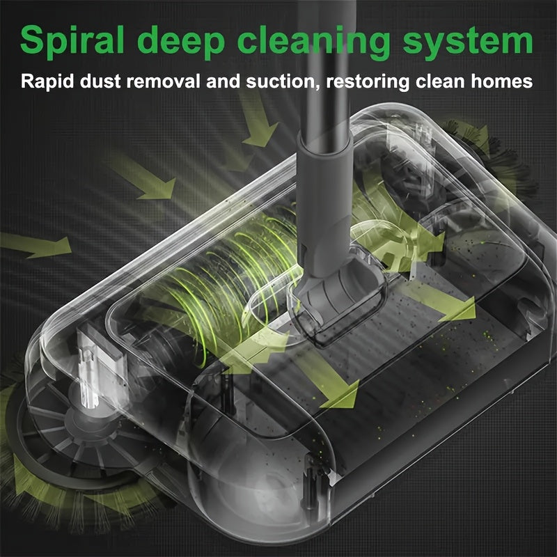 Qattiq pol uchun 3-in-1 Qo'l bilan suriladigan tozalash choʻpqi va changyutgich to'plami