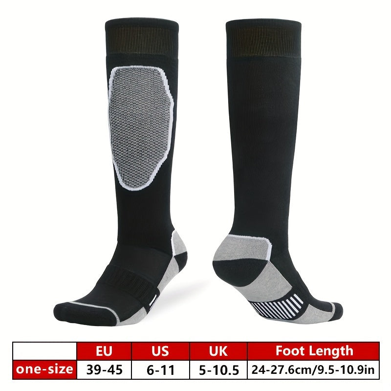 Men's Thickened Long Tube Motorcycle Socks Sports Sweat-Absorbent Warm