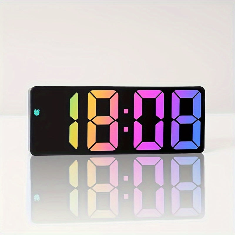 LED Alarm Clock with Temperature Display Silent USB Powered for Bedroom Home Decor