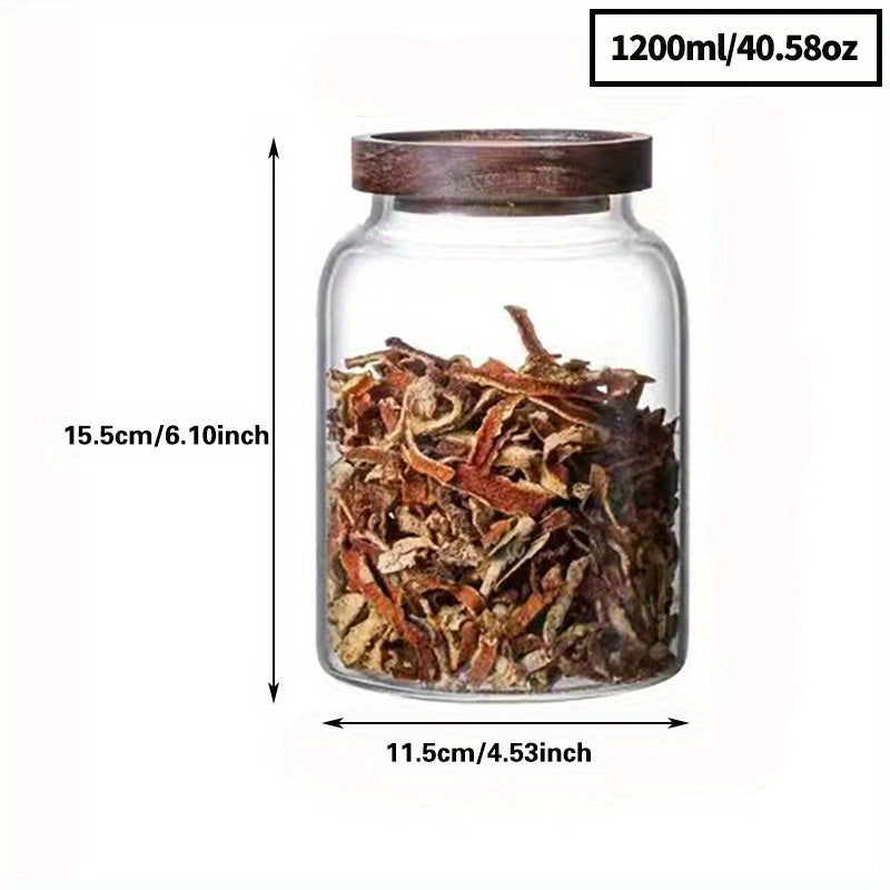 Shisha oziq-ovqat saqlash idishi, 41oz/61oz/95oz sig'imga ega, un, don, qahva, makaron va boshqalarni saqlash uchun havo o'tkazmaydigan qopqoq bilan jihozlangan. Oshxona uchun zarur bo'lgan aksessuar, ombor asoslarini tartibga solish va saqlash uchun.