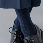 Men's 5-Color Spring Summer Business Style Breathable Polyester Socks Set