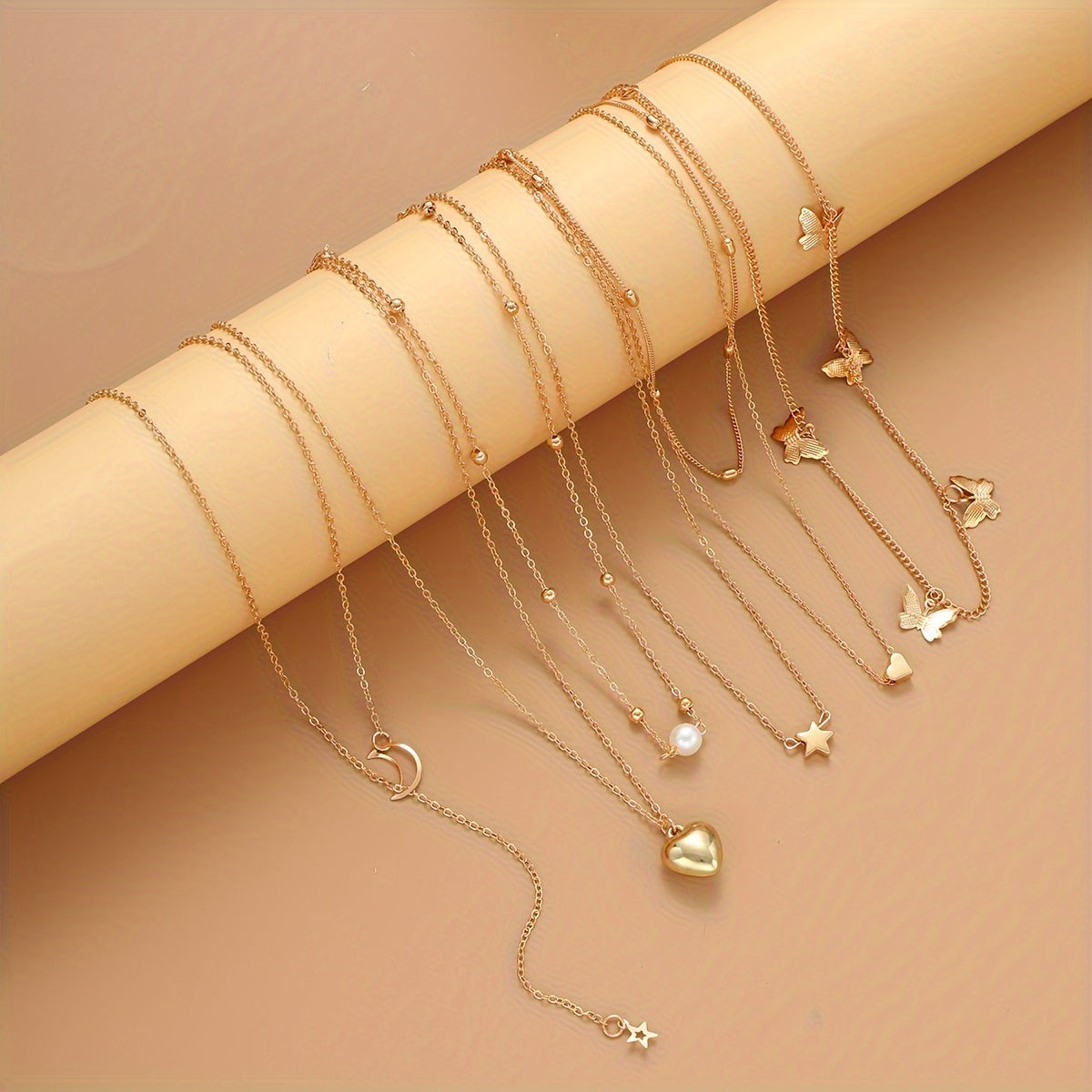 Women’s Jewelry Set 120 Pieces Earrings Rings Necklaces Heart Butterfly Geometric