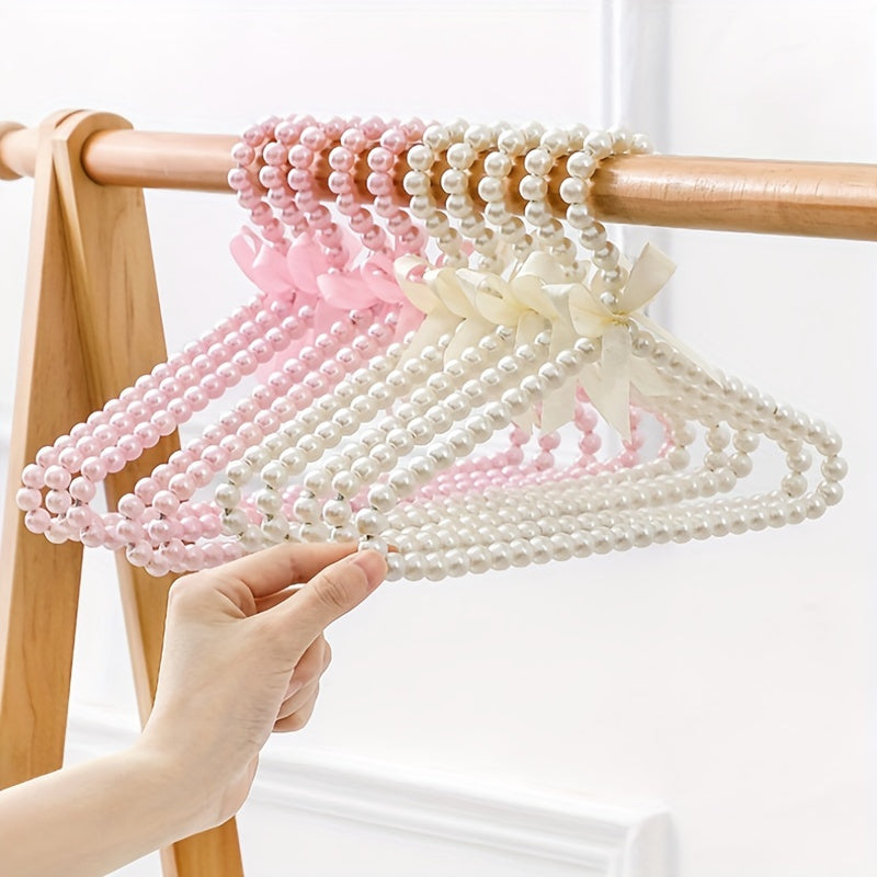 Set of 4 Children's Pearl Hangers Plastic Clothing Display Organizers