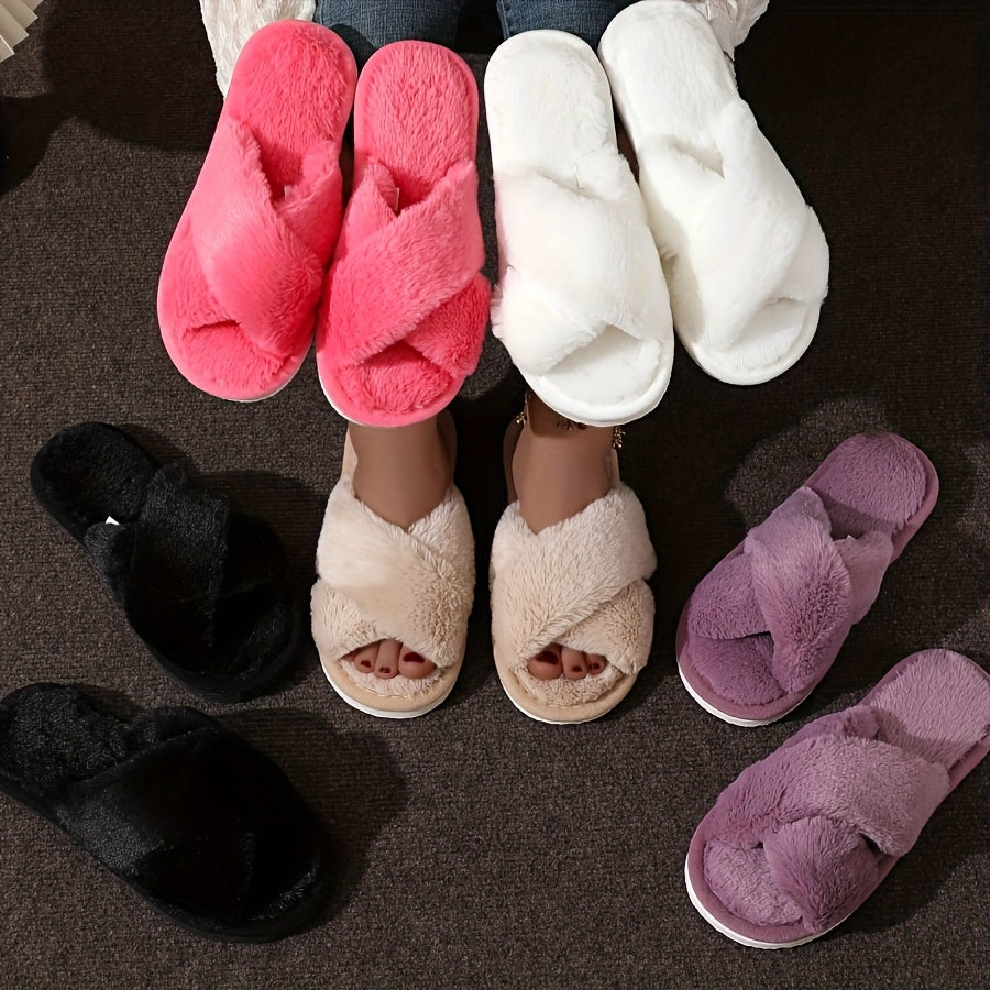 Women's Plush Indoor Slippers Soft Comfortable Casual Shoes