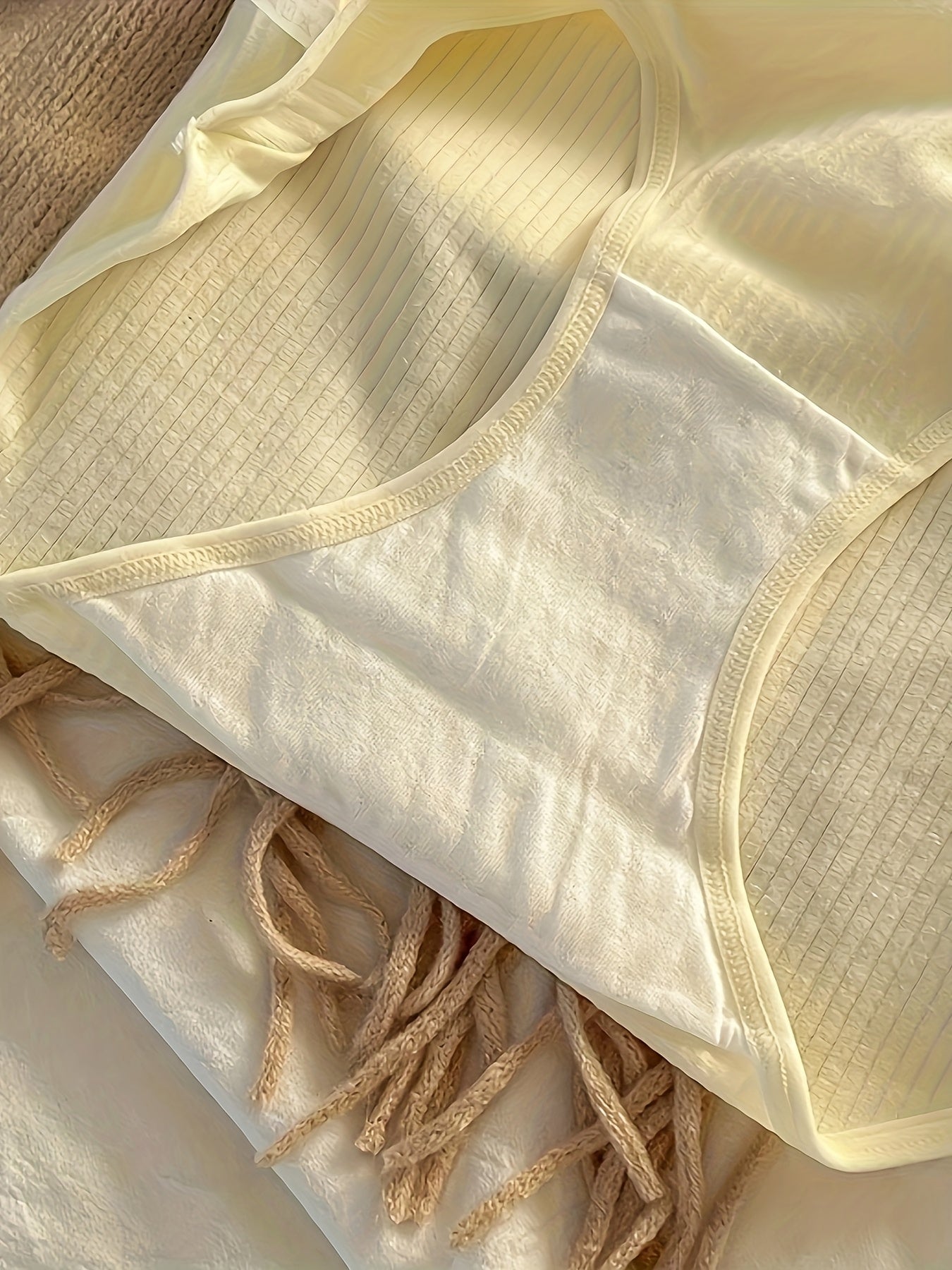 12 Pcs Women's Seamless Alphabet Print Briefs Mid Rise Knit Fabric Lined S-XXL