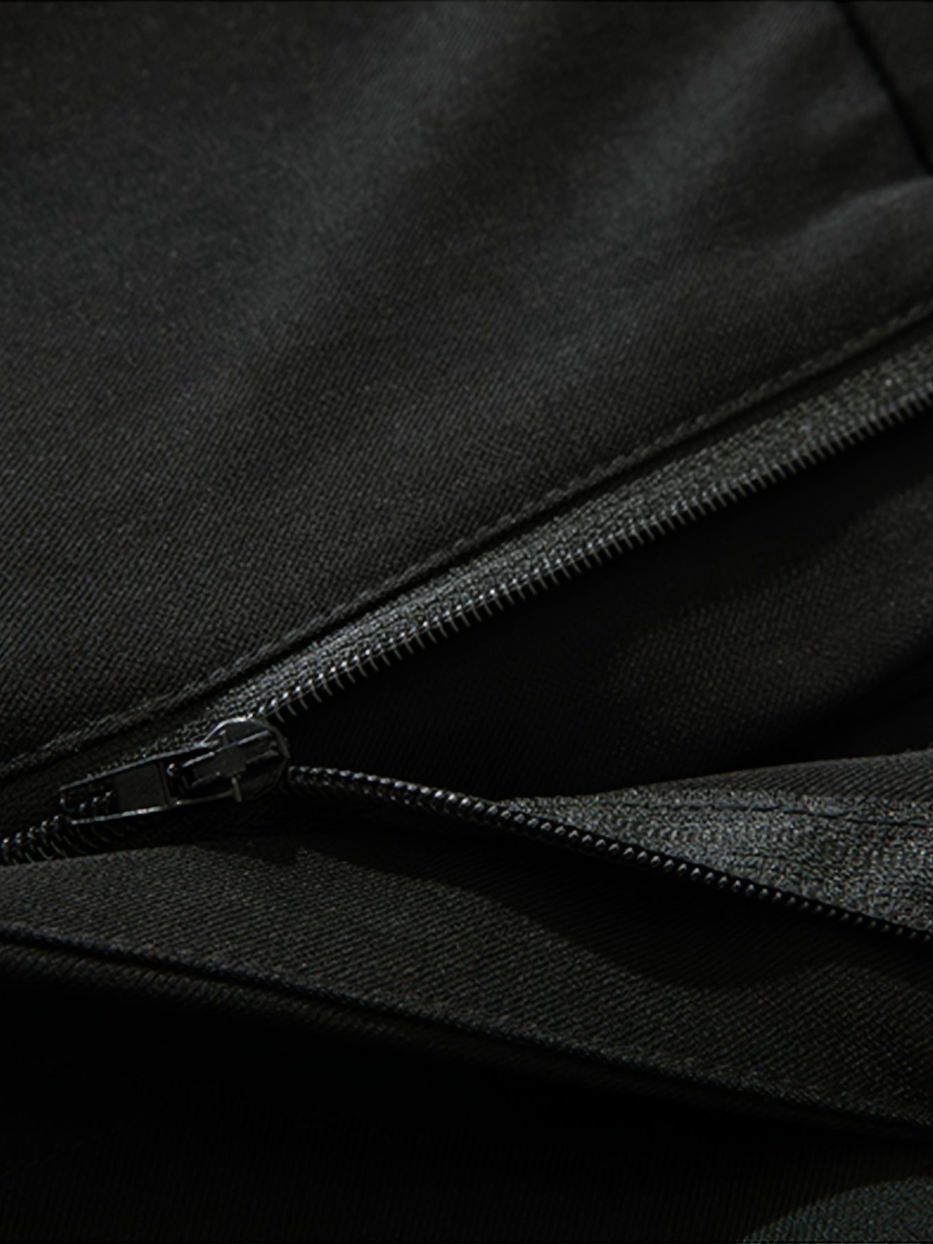 Pantalones de traje de verano para hombre de pierna recta, poliéster, sin elasticidad, de color sólido, casual, ajuste regular