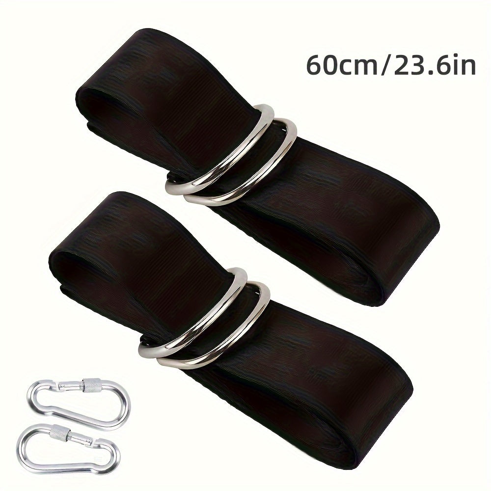 Durable Nylon Hammock Straps for Outdoor Swings Yoga Hanging Ropes Tree-Friendly Suspension