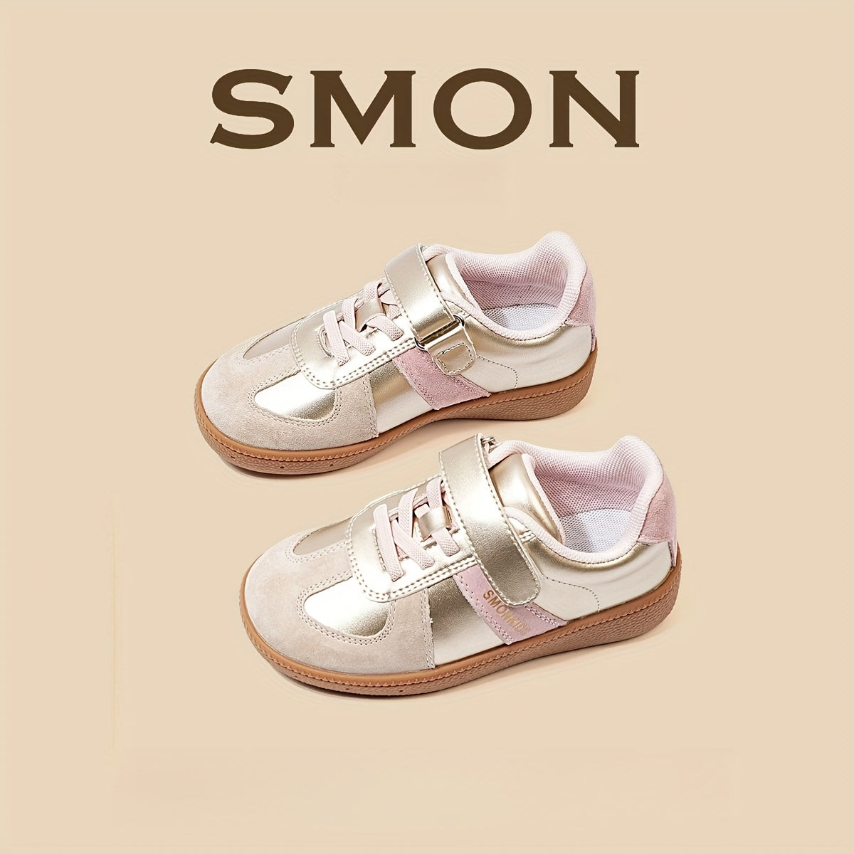 Кроссовки для молодежи SMON - прочная резиновая подошва, удобный дышащий интерьер, повседневный спорт, застежка на липучке, несколько размеров, для детей до 14 лет.