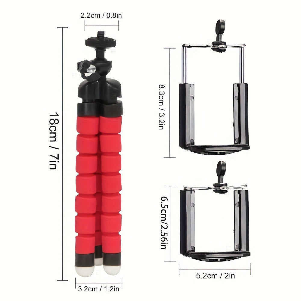 Складной держатель для телефона-осьминога для iPhone и камер, прочная губчатая резина