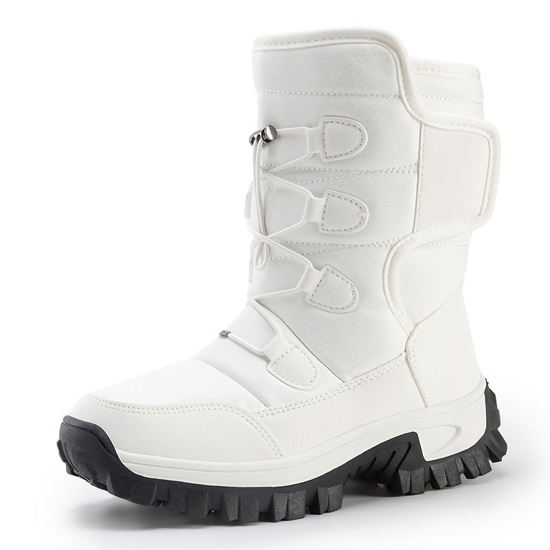 Women's Fleece-Lined Winter Tactical Boots, Waterproof, Thick Sole, Hiking