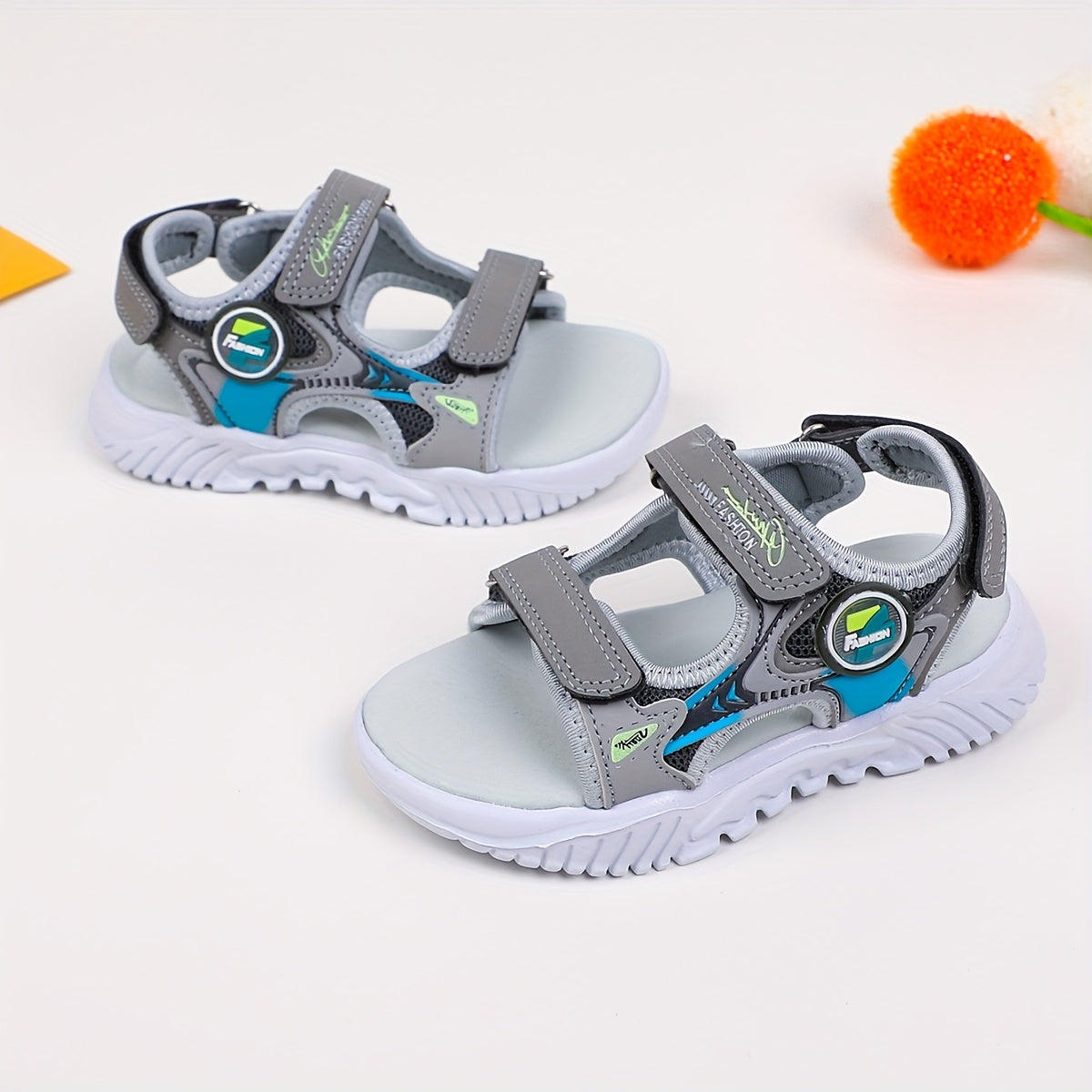 Детские цветочные сандалии с регулируемыми ремешками, противоскользящая подошва, дышащая летняя обувь