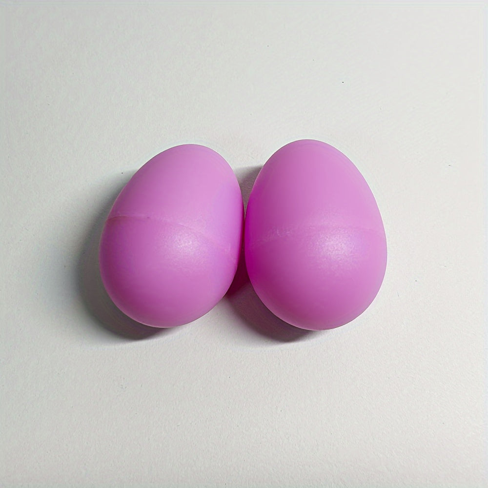 Set of 2 Vibrant Percussion Instruments for Kids Colorful PET Plastic Sand Balls for Music Education