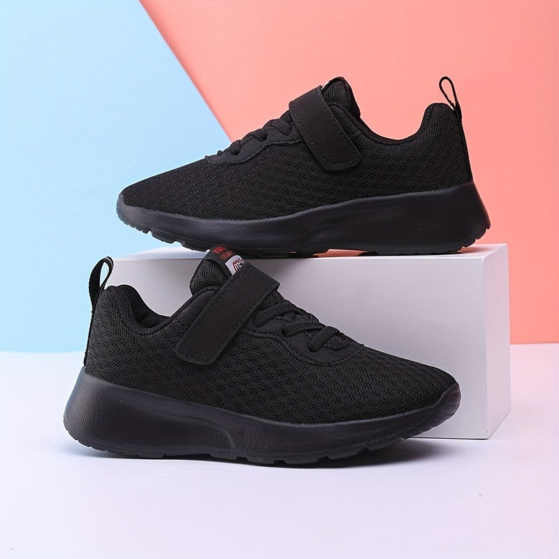 Черные сетчатые повседневные кроссовки для мальчиков до 14 лет Легкая подошва из ЭВА Всесезонные Размеры 28-40