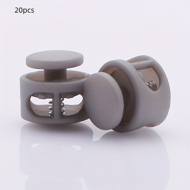 20 Pcs Color Nylon Spring Buckles for Shoes Luggage-Adjustable Buckles