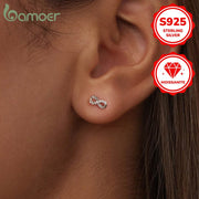 Sterling Silver Stud Earrings 7pcs Moissanite 0.005CT Hypoallergenic Jewelry for Women