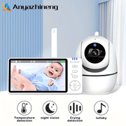 High-Definition Security Monitor with Night Vision Two-Way Audio Temperature Display Smartphone Compatible
