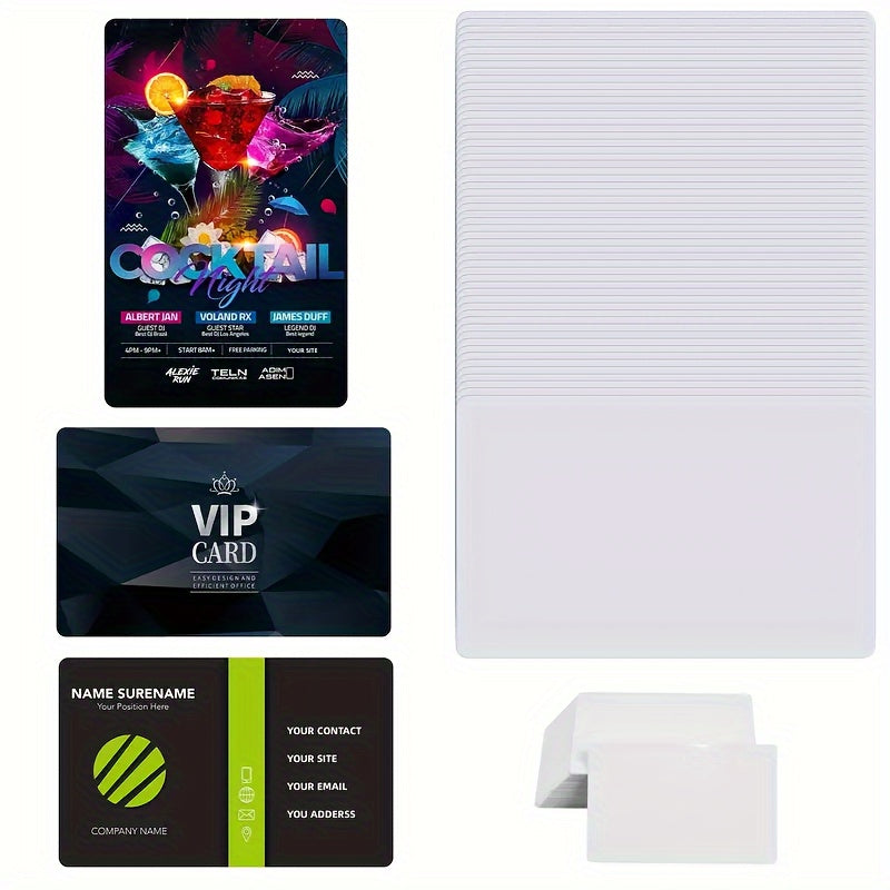 Premium White PVC Cards 30 Mil for ID Badge Printers Glossy Blank CR80