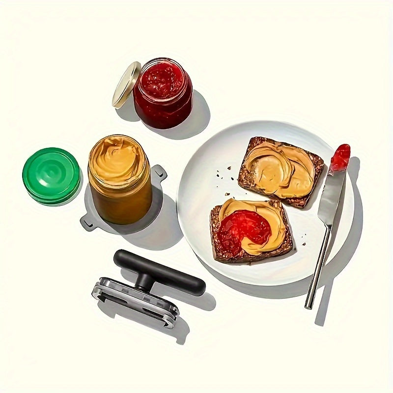 Multi-Functional Manual Can and Bottle Opener Waterproof Black with Adjustable Grip