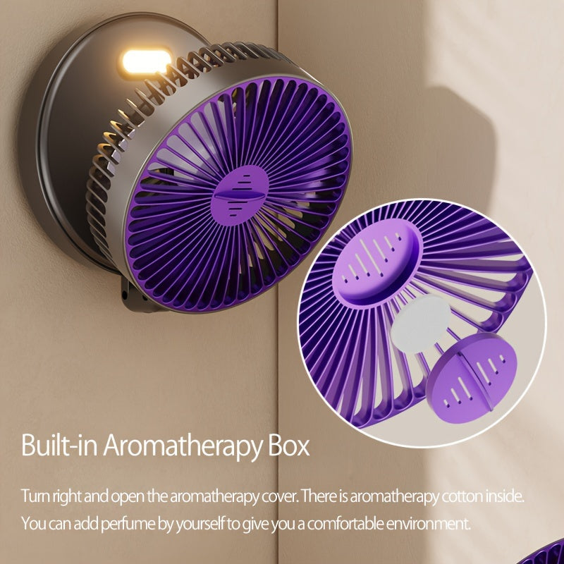 3-в-1 Перезаряжаемый циркуляционный вентилятор с ночником, складной, портативный