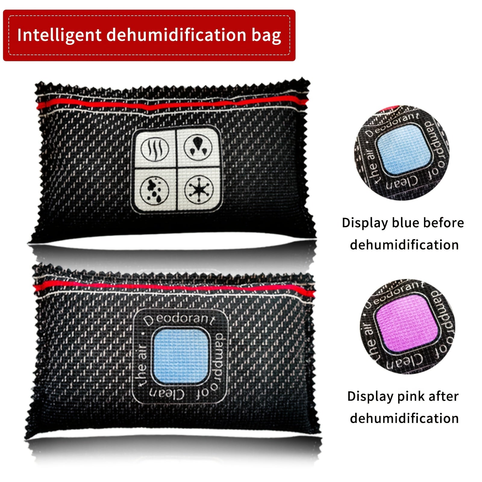 Reusable Car Dehumidifier Bag 400g Moisture Absorber for Interior Humidity Control