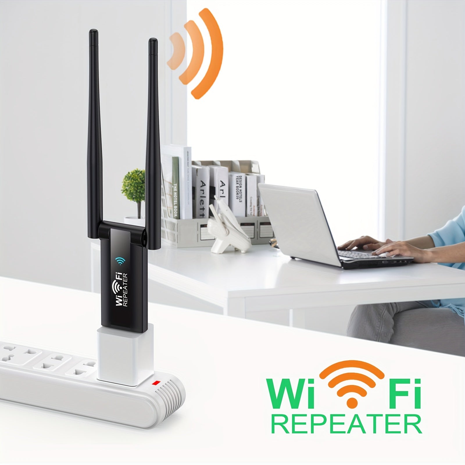 Wireless WiFi Repeater Extender 300Mbps Signal Booster for Upstairs Downstairs