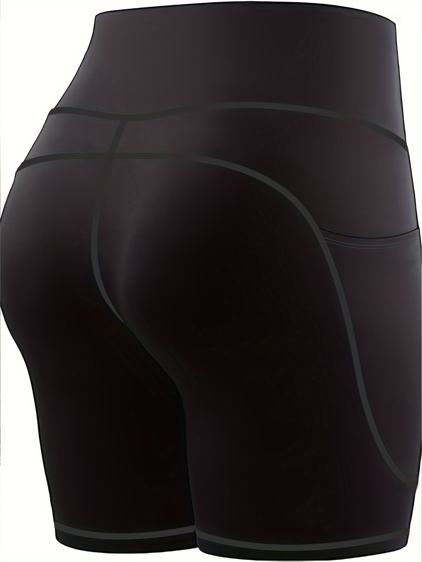 Plus Size Women's Sports Leggings Set Yoga Biker Shorts Tummy Control