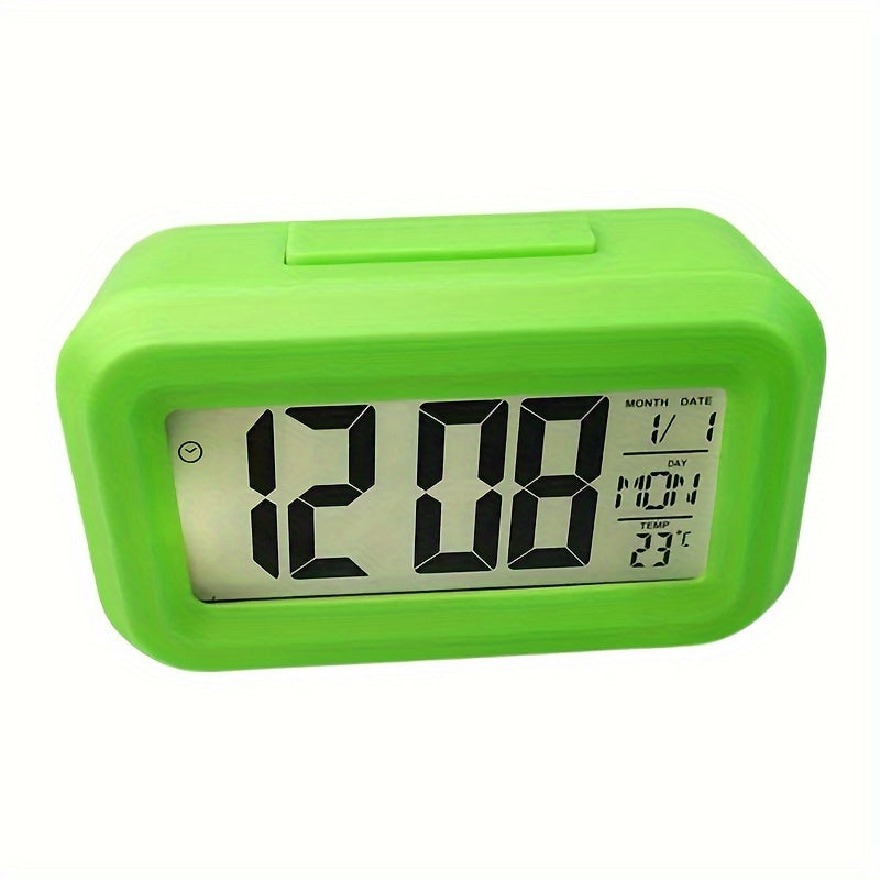 Digital Alarm Clock with Night Light Music Snooze Calendar and Thermometer