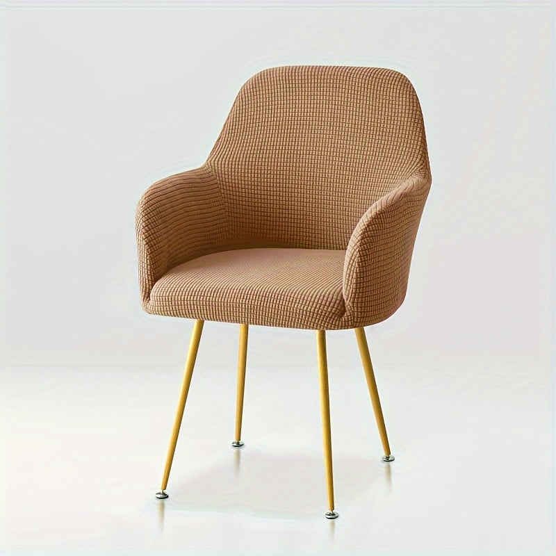 Zamonaviy uslubda yuqori qulaylik dizayni bilan cho'ziladigan mato stul qoplamasi, uy va mehmonxona ovqatlanish stullari uchun.