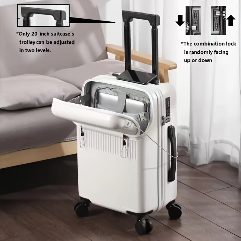 20-Inch Hard Shell Travel Luggage with Spinner Wheels and Combination Lock