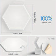 Paneles acústicos autoadhesivos de diseño hexagonal 30.48cm x 25.4cm baldosas absorbentes de ruido