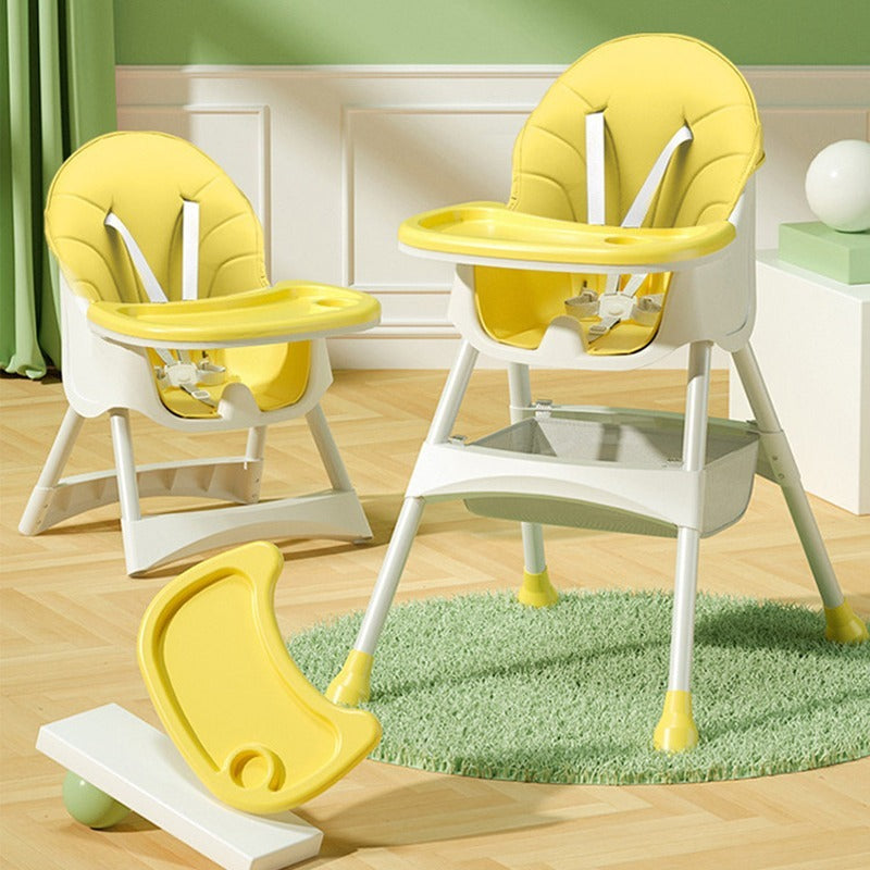 Silla alta para niños con bandeja desmontable, asiento multifuncional para comer para niños