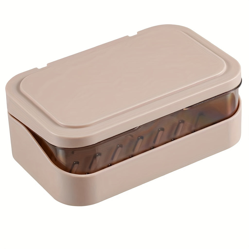 Dispensador de jabón con tapa de doble capa y vertido, para baño, cocina, viajes, fácil de limpiar