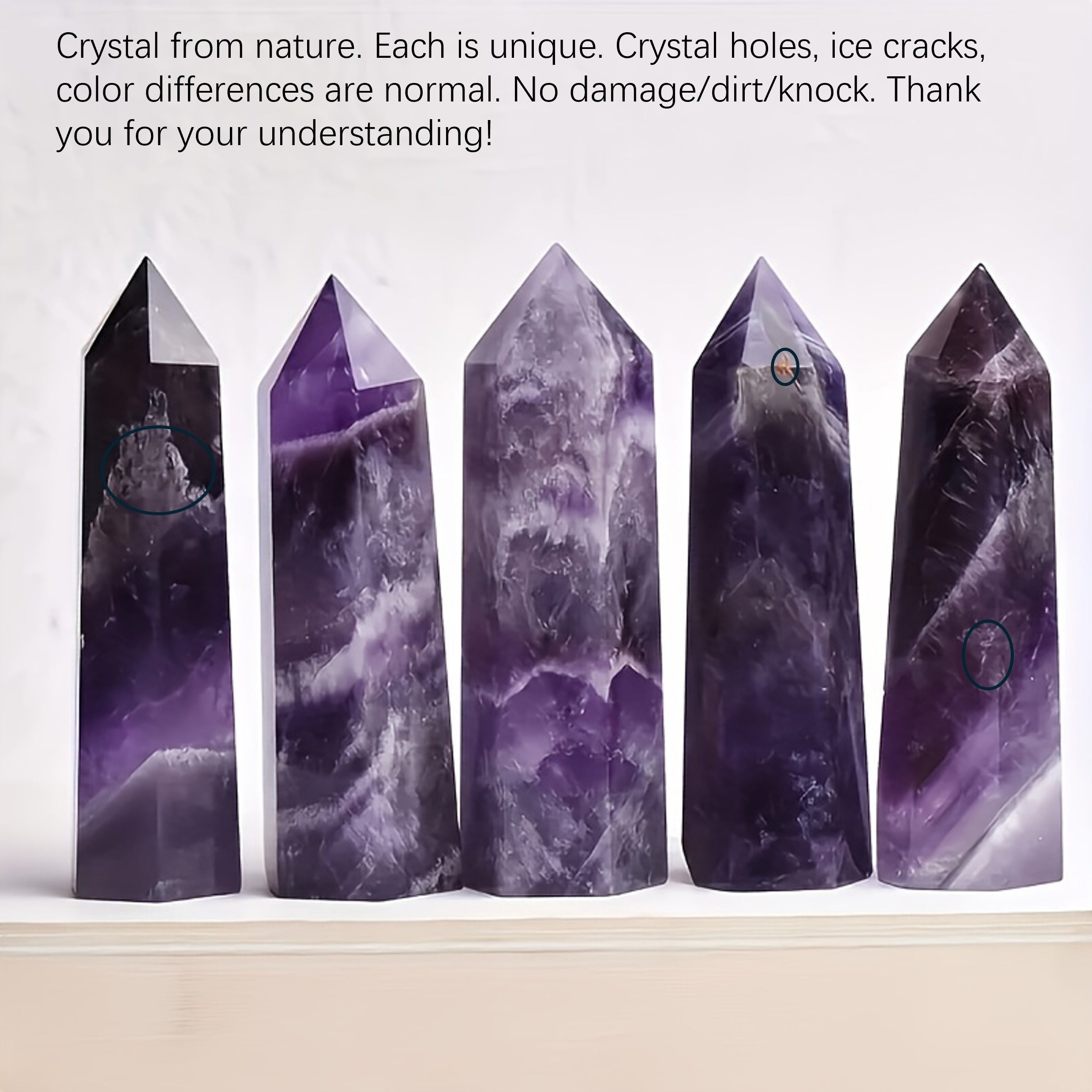 Amethyst Kristalli Obelisk Qalam Uchi Minerali Namuna Sogʻishtirish va Dekor uchun