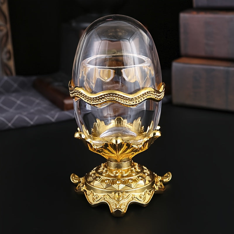 Egg-Shaped Metal Toothpick Holder Portable Elegant Kitchen Accessory