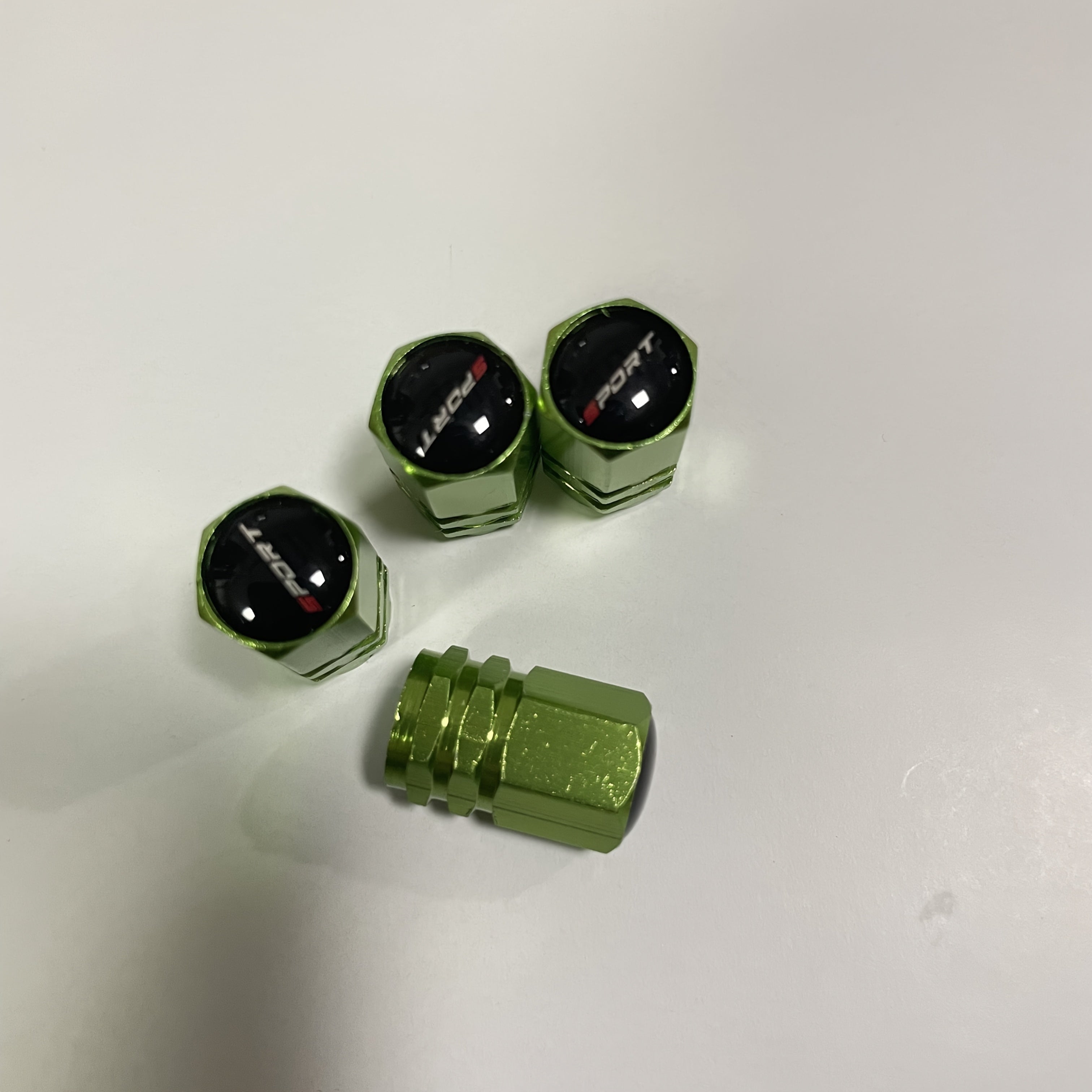 Aluminum Valve Caps Set for Cars and Motorcycles, Sport Pattern, 4/8/12 Pieces