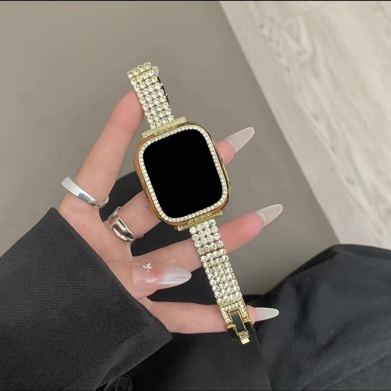 Women's Rhinestone Smartwatch Band Compatible with Latest iWatch Series in Various Sizes