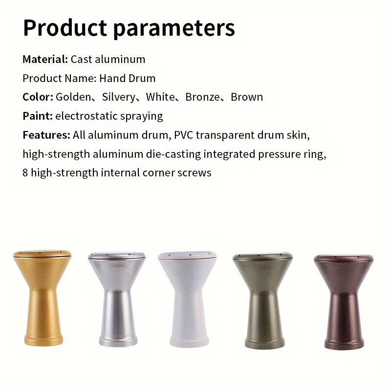 21,59 см Ручной барабан с кожей из ПВХ и настройочным ключом