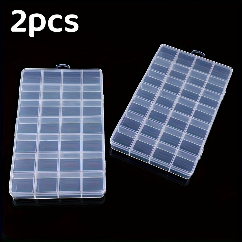 Clear Plastic Storage Organizer with 28 Compartments for Jewelry and Small Items