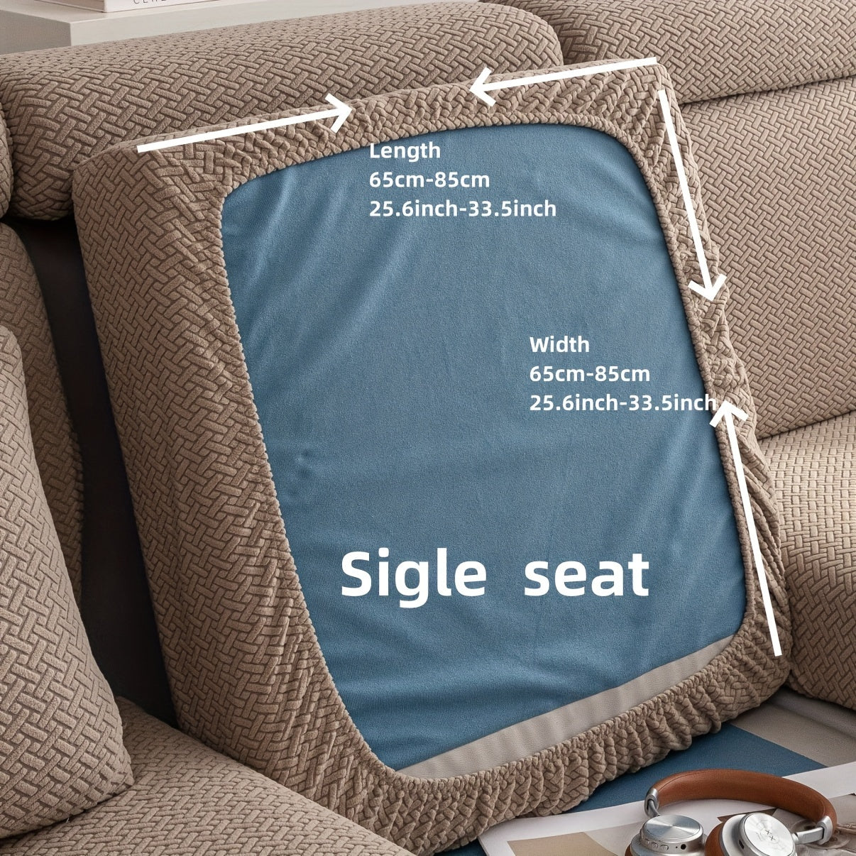 Checkered Polar Fleece Sofa Cover Universal Fit Machine Washable Multi-Purpose