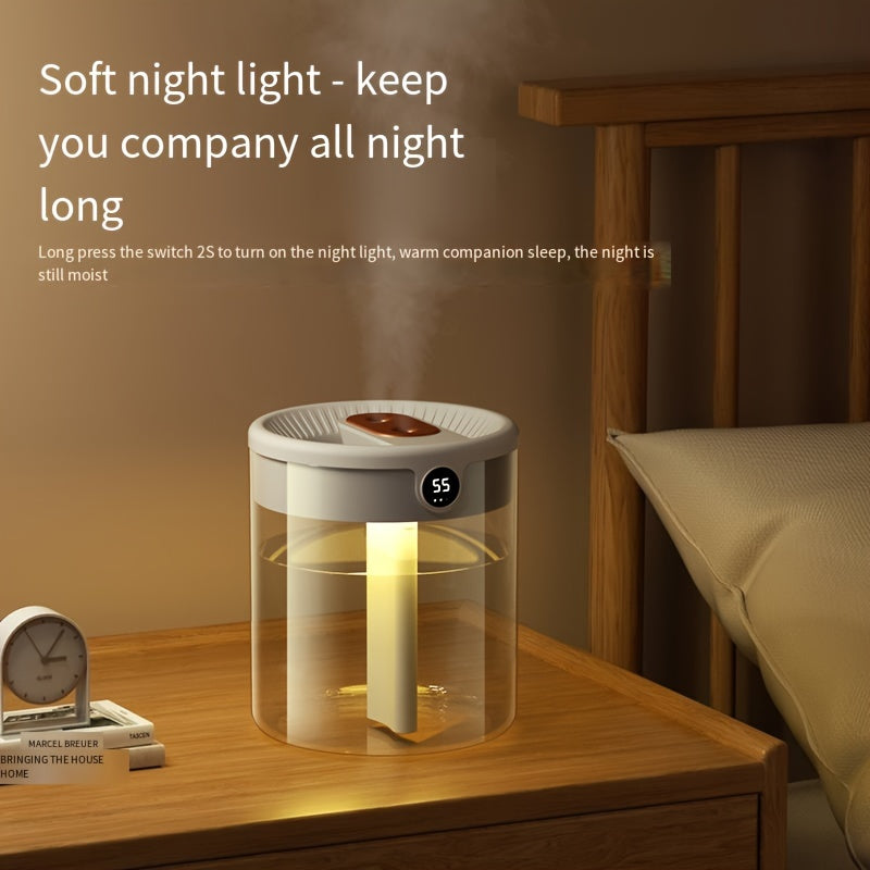 Large Capacity 2L USB Humidifier for Bedroom and Office Silent Night Light